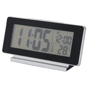 IKEA FILMIS Ceas/termometru/alarma, negru, 16.5x9 cm