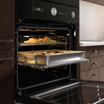 IKEA FINSMAKARE Cuptor convectie+pirolitic/aburi, IKEA 700 negru