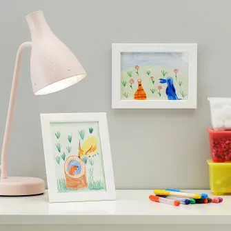 IKEA FISKBO Rama, alb, 13x18 cm
