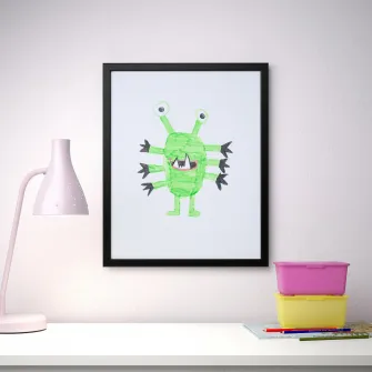 IKEA FISKBO Rama, negru, 40x50 cm