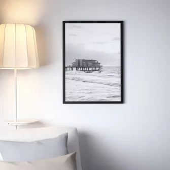 IKEA FISKBO Rama, negru, 50x70 cm