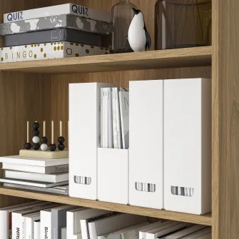 IKEA FJÄDERHARV Biblioraft, alb