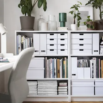 IKEA FJÄDERHARV Biblioraft, alb