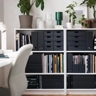 IKEA FJÄDERHARV Biblioraft, antracit