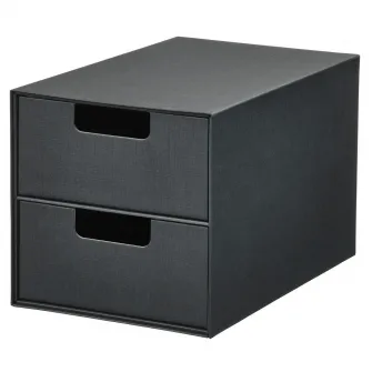 IKEA FJÄDERHARV Organizator 2 sertare, antracit, 16x25 cm