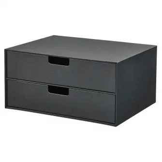 IKEA FJÄDERHARV Organizator 2 sertare, antracit, 32x25 cm