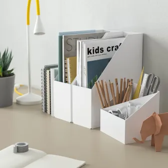 IKEA FJÄDERHARV Organizator birou, alb, 16x16 cm