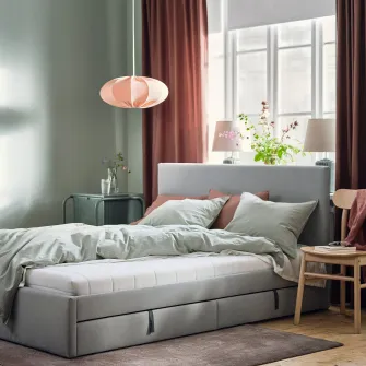 IKEA ÅFJÄLL Saltea din spuma, fermitate medie/alb, 90x200 cm
