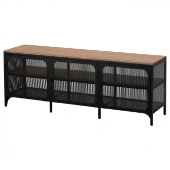 IKEA FJÄLLBO Comoda TV, negru, 150x36x54 cm