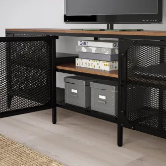 IKEA FJÄLLBO Comoda TV, negru, 150x36x54 cm