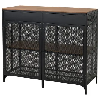 IKEA FJÄLLBO Bufet, negru, 111x47x95 cm