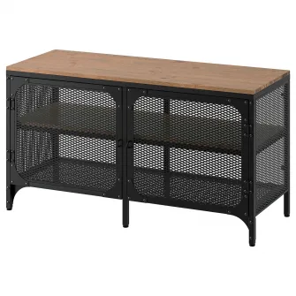IKEA FJÄLLBO Comoda TV, negru, 100x36x54 cm