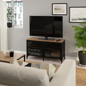 IKEA FJÄLLBO Comoda TV, negru, 100x36x54 cm