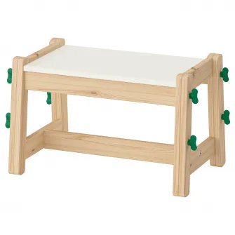 IKEA FLISAT Banca copii, inaltime reglabila/verde