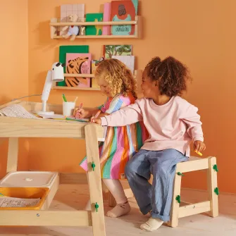 IKEA FLISAT Banca copii, inaltime reglabila/verde