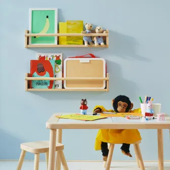 IKEA FLISAT Depozitare suspendata, pin lacuit nuanta naturala, 70x9x16 cm