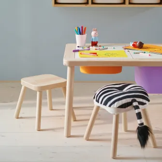 IKEA FLISAT Taburet pentru copii, pin
