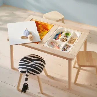 IKEA FLISAT Taburet pentru copii, pin