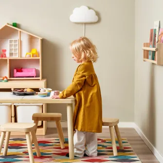 IKEA FLISAT Taburet pentru copii, pin