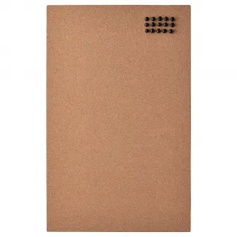 IKEA FLÖNSA Panou afisaj cu pioneze, pluta, 52x33 cm