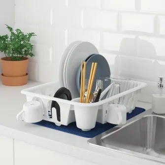 IKEA FLUNDRA Suport vesela, alb