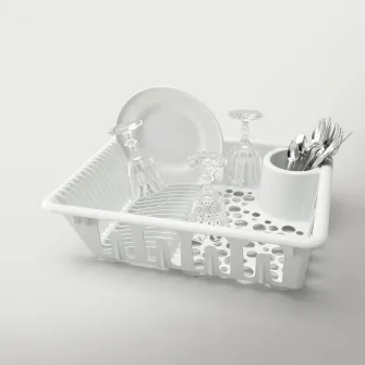 IKEA FLUNDRA Suport vesela, alb