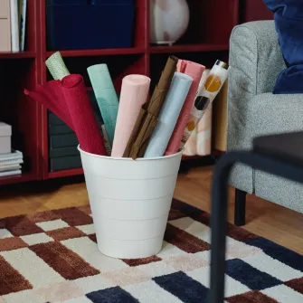 IKEA FNISS Cos gunoi, alb, 10 l