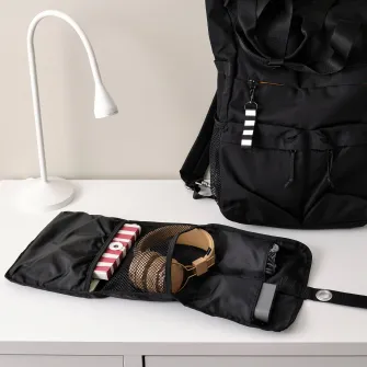 IKEA FODERSKOPA Geanta/organizator cabluri, negru