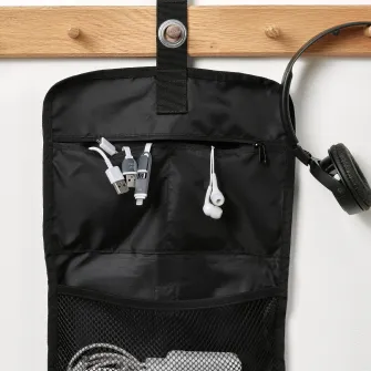 IKEA FODERSKOPA Geanta/organizator cabluri, negru
