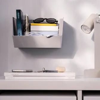 IKEA FODERTRÅG Organizator pentru birou/perete, gri, 25x18x15 cm