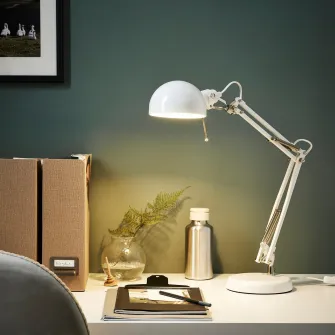 IKEA FORSÅ Veioza birou, alb