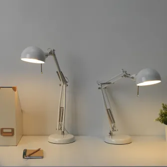 IKEA FORSÅ Veioza birou, alb