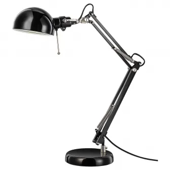 IKEA FORSÅ Veioza birou, negru