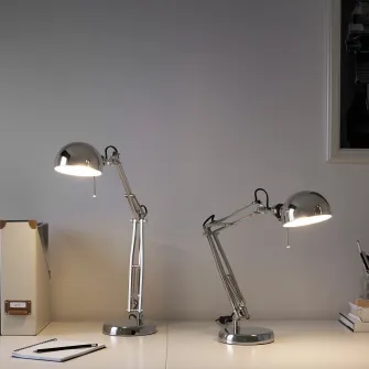 IKEA FORSÅ Veioza birou, nichelat