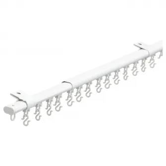 IKEA FRAMFUSIG Sina simpla cu glisiere, alb, 100-180 cm
