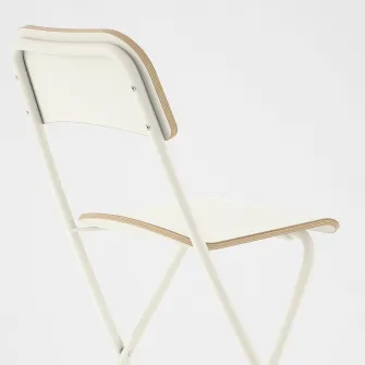 IKEA FRANKLIN Scaun bar cu spatar, pliant, inaltimea blatului alb/alb, 63 cm