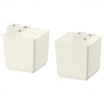 IKEA FÖRBÄTTRA Picior, alb murdar, 8 cm