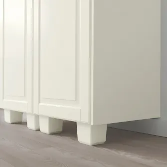 IKEA FÖRBÄTTRA Picior, alb murdar, 8 cm