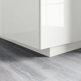 IKEA FÖRBÄTTRA Plinta, lucios alb, 220x8 cm
