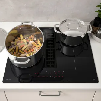 IKEA FÖRDELAKTIG Plita inductie/hota integrata, IKEA 500 negru, 60 cm