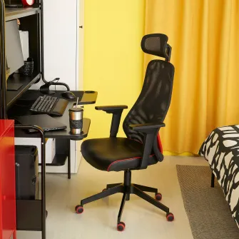 IKEA FREDDE / MATCHSPEL Birou+scaun de gaming, negru