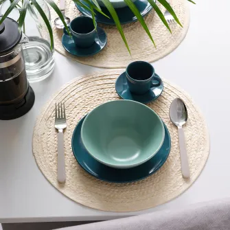 IKEA FÄRGKLAR Bol, mat turcoaz deschis, 16 cm