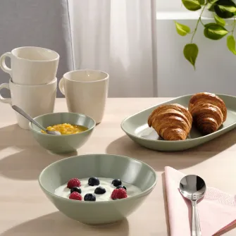 IKEA FÄRGKLAR Bol, mat verde, 16 cm