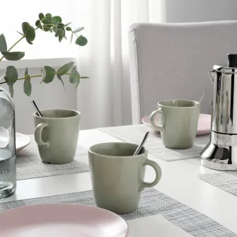 IKEA FÄRGKLAR Cana, mat verde, 37 cl