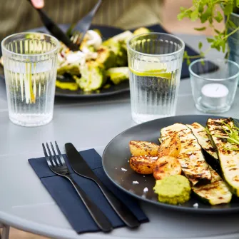 IKEA FÄRGKLAR Serviciu 18 piese, mat gri inchis