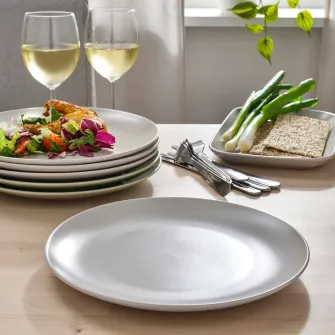 IKEA FÄRGKLAR Serviciu 18 piese, mat gri