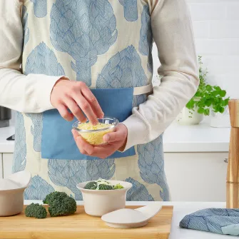 IKEA FÄRGKLAR Vas cuptor/platou+capac, lucios bej, 0.2 l