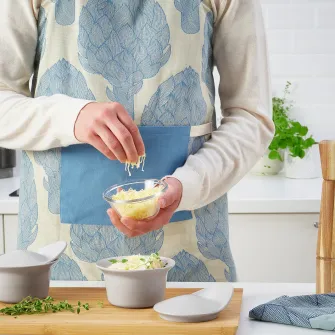 IKEA FÄRGKLAR Vas cuptor/platou+capac, mat gri, 0.2 l