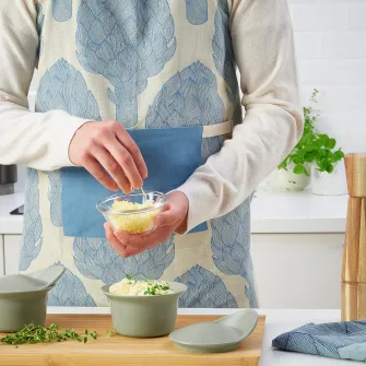 IKEA FÄRGKLAR Vas cuptor/platou+capac, mat verde deschis, 0.2 l