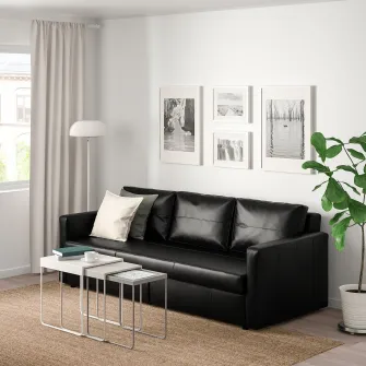 IKEA FRIHETEN Canapea extensibila 3locuri, Bomstad negru